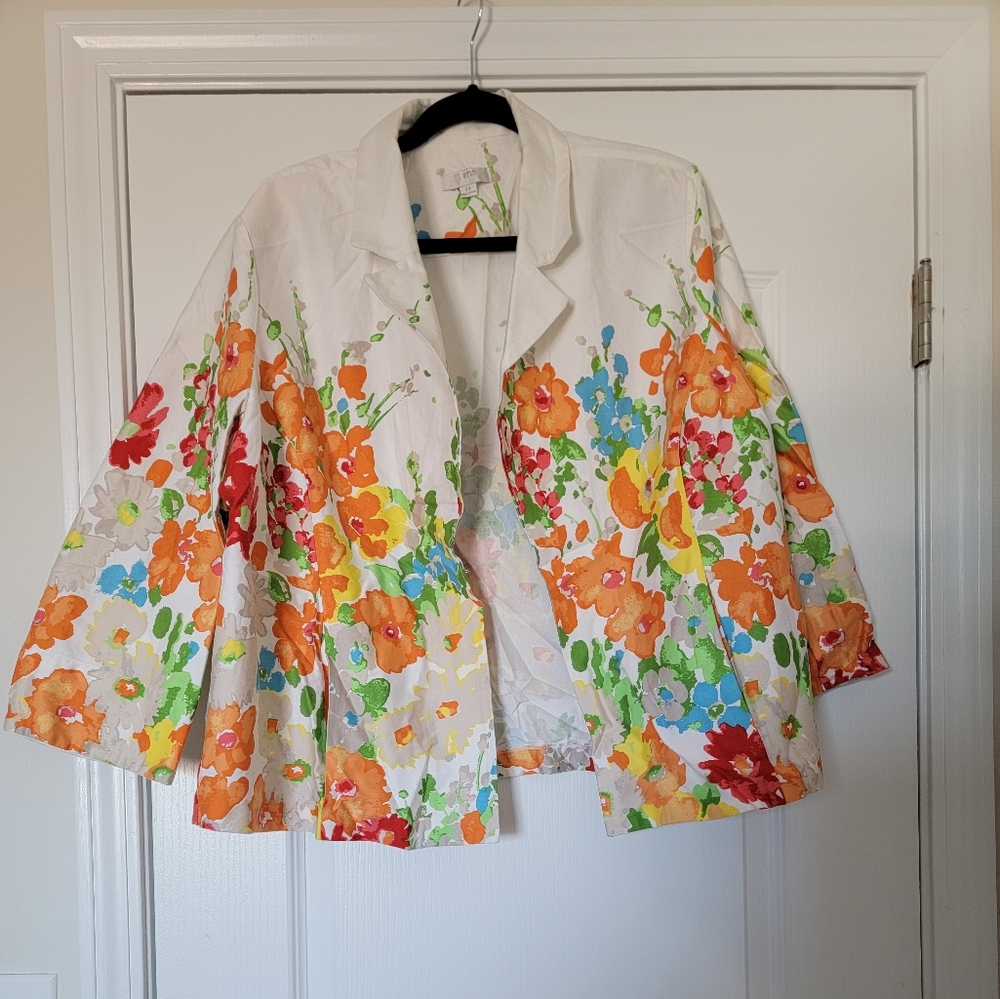 Womens Flower print blazer